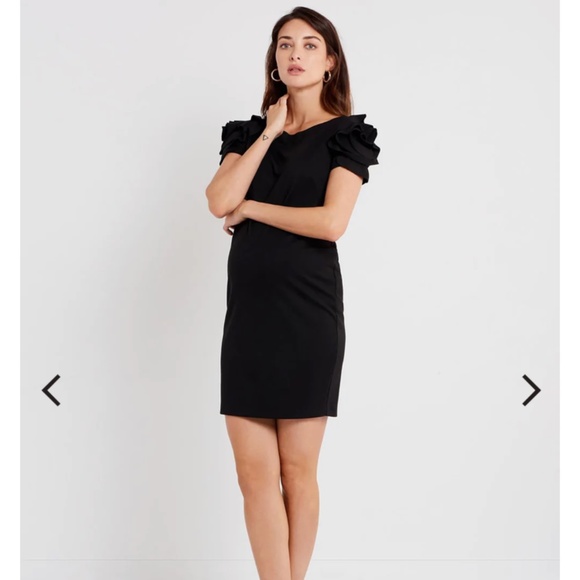 NWT lPIETRO BRUNELLI CAPRI DESIGNER BLACK MATERNITY DRESS - SIZE L - Picture 3 of 13